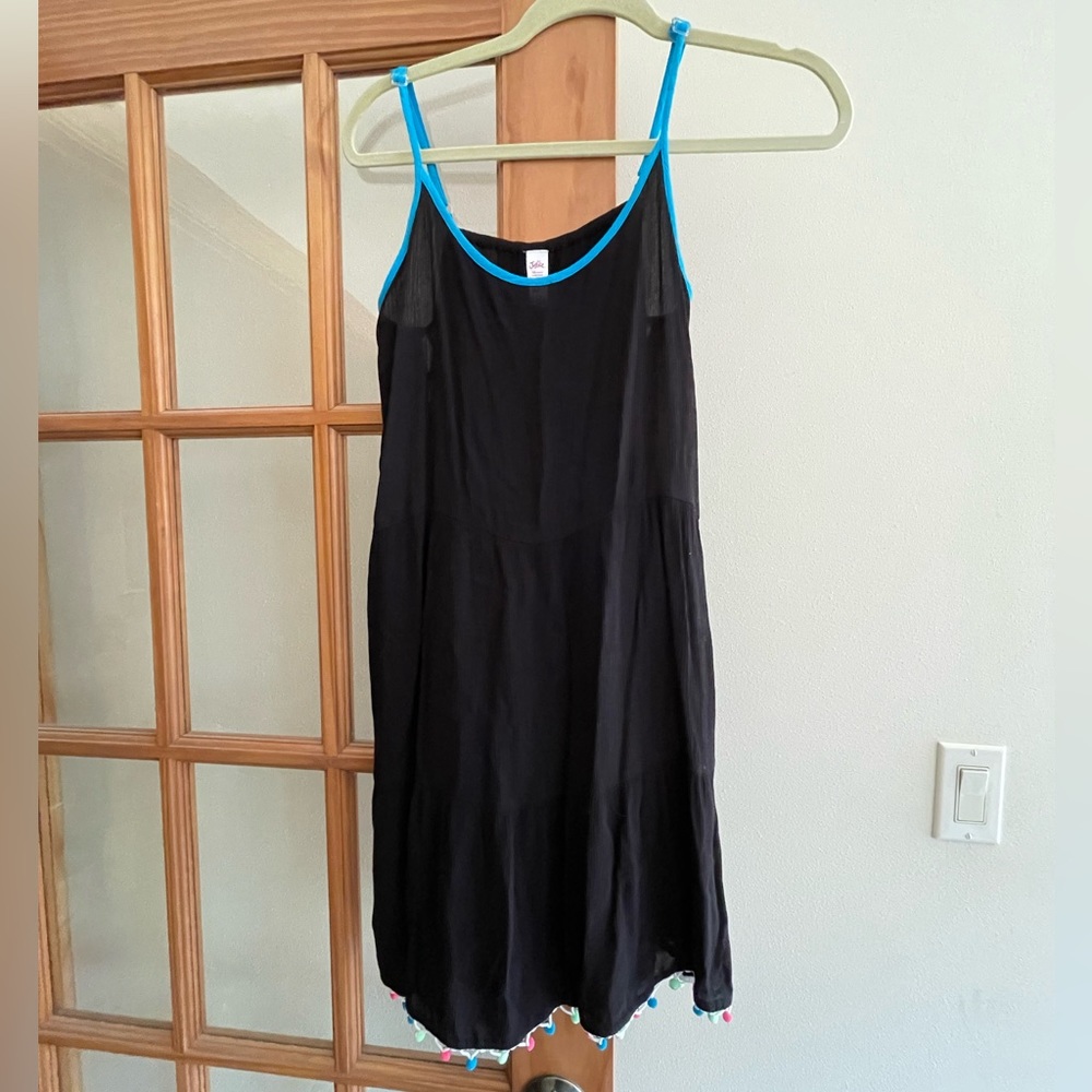 NWT Justice Girls Black Swim Cover Up